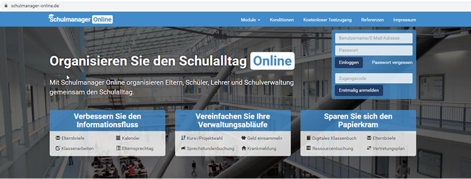 Unsere Termine auf Schulmanager Online